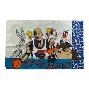 Vintage 1996 Dead Stock Space Jam Michael Jordan Looney Tune Squad Pillow Case